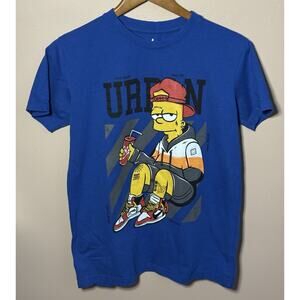 Urban Bart Simpson Blue T shirt Medium